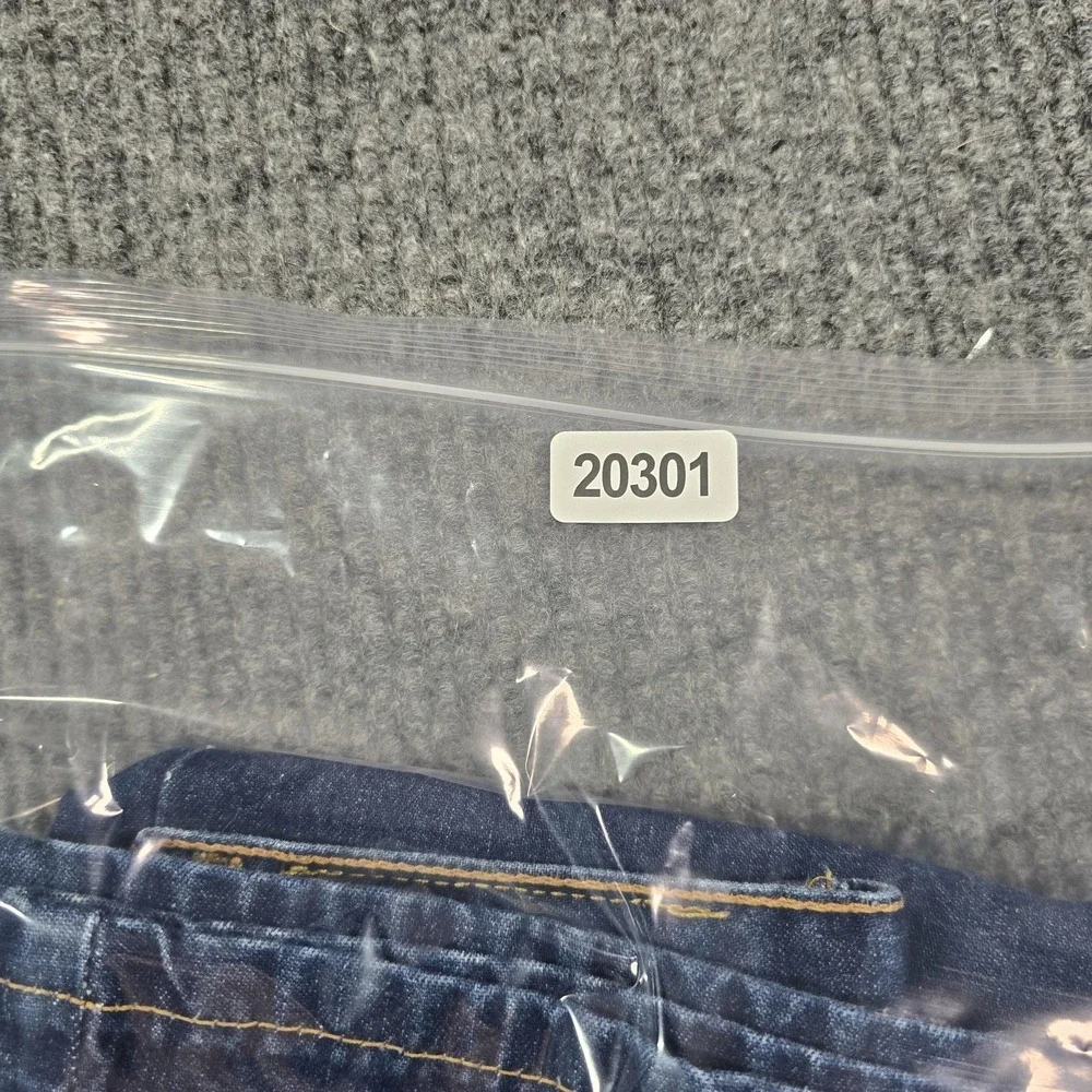 VTG Y2K Tommy Jeans Size 5 Blue Medium Wash Hipster Flare 100% Cotton Flag Patch - Picture 13 of 13